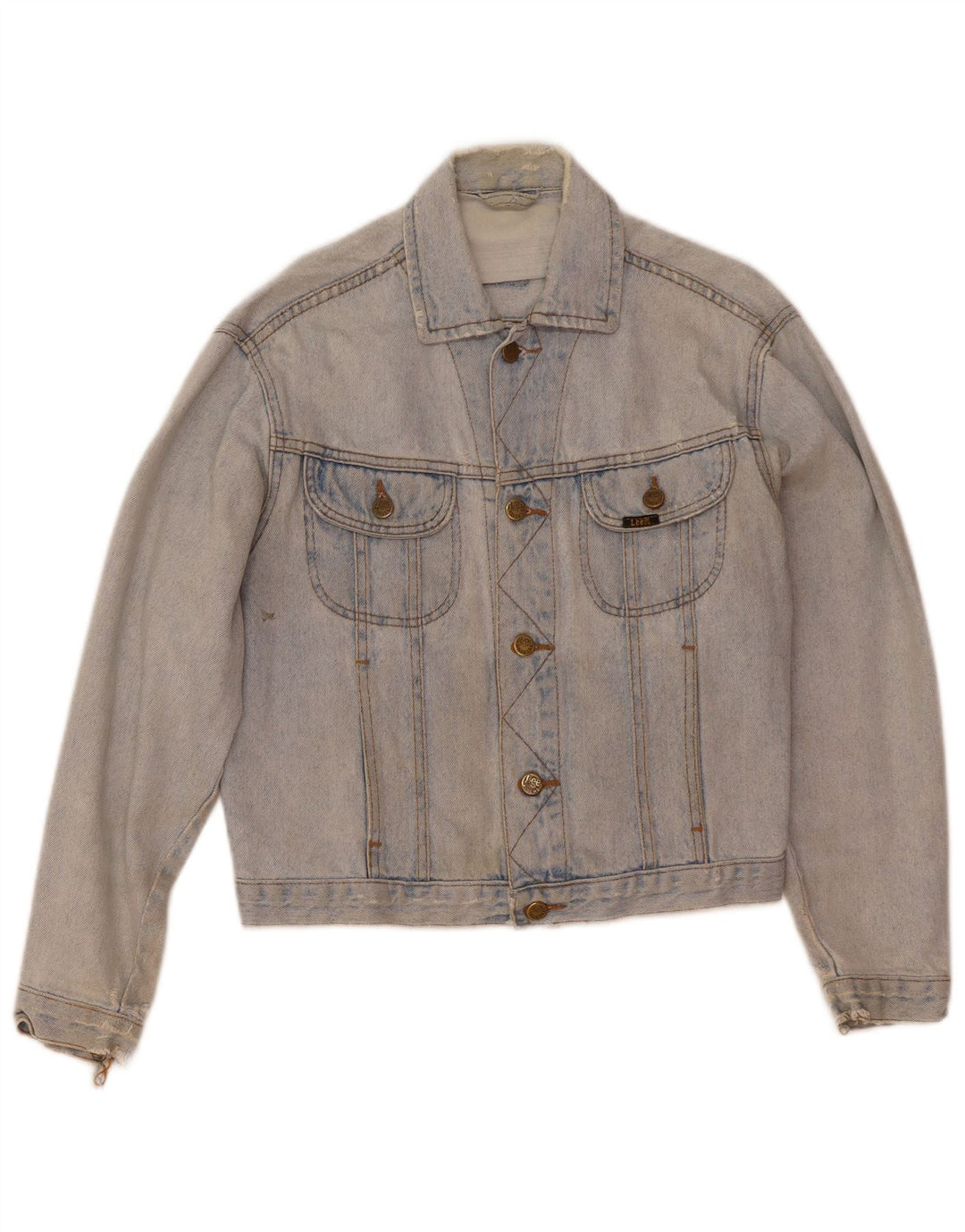 Lee Womens Denim Jacket UK 14 Medium Blue