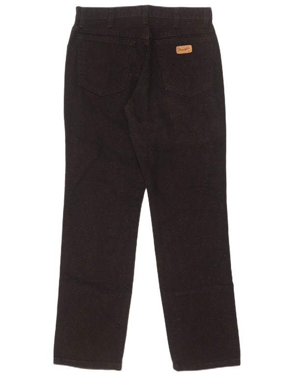 Wrangler Mens Texas Straight Jeans W33 L32 Black Cotton