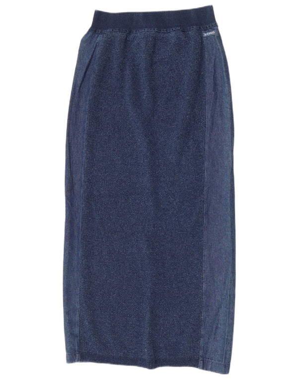 Blue Willi's Womens Midi Skirt Medium W28  Blue Cotton