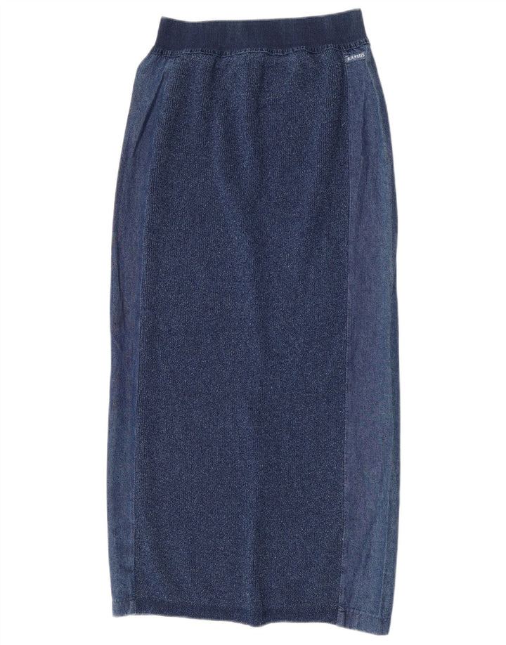 Blue Willi's Womens Midi Skirt Medium W28  Blue Cotton