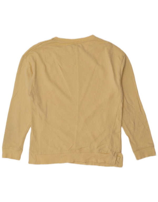 Zara Mens Sweatshirt Jumper Small Yellow Cotton