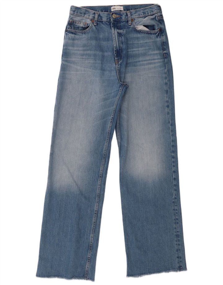 Zara Dame Straight Jeans EU 40 Medium W30 L33 Blå