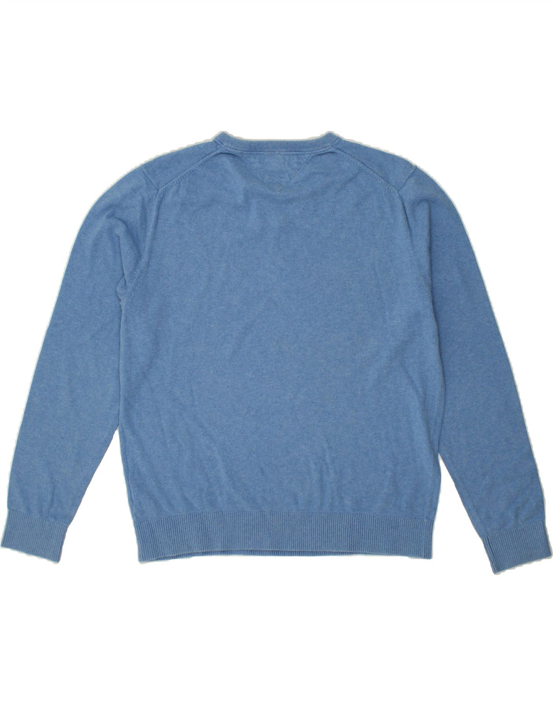 TOMMY HILFIGER Mens V-Neck Jumper Sweater 2XL Blue Cotton Vintage Tommy Hilfiger and Second-Hand Tommy Hilfiger from Messina Hembry 