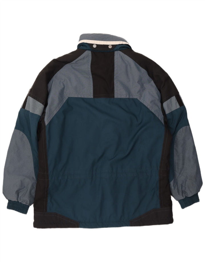 Giacca a vento da uomo con zip C&A UK 44 2XL Blu poliestere color block invernale