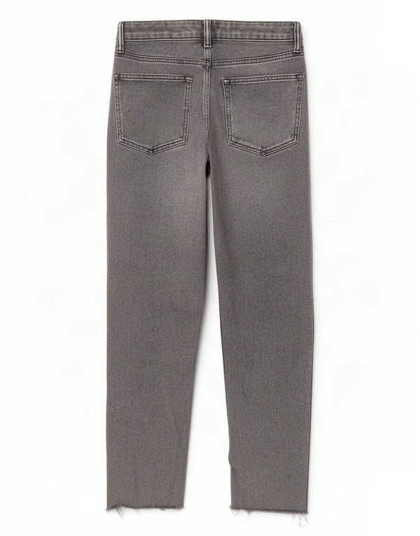 Jeans dritti a vita alta Rali da donna All Saints W26 L26 cotone grigio