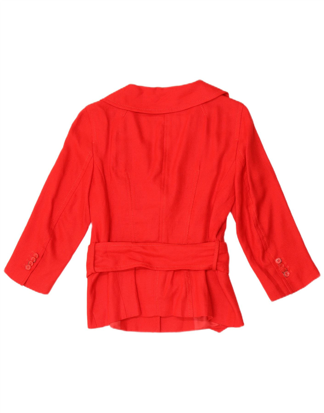 Zara Veste blazer à manches 3/4 pour femme EU 38 Petite rayonne rouge