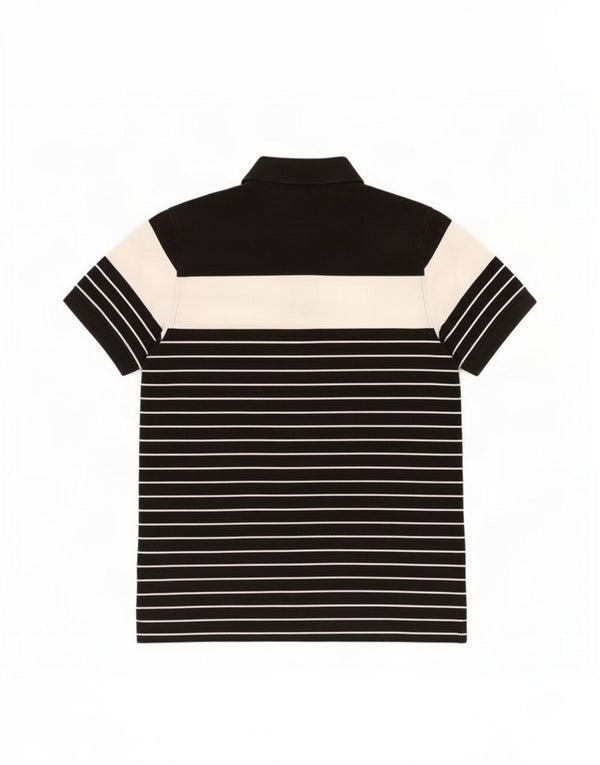 Tommy Hilfiger Mens Graphic Slim Fit Polo Shirt Small Black Striped