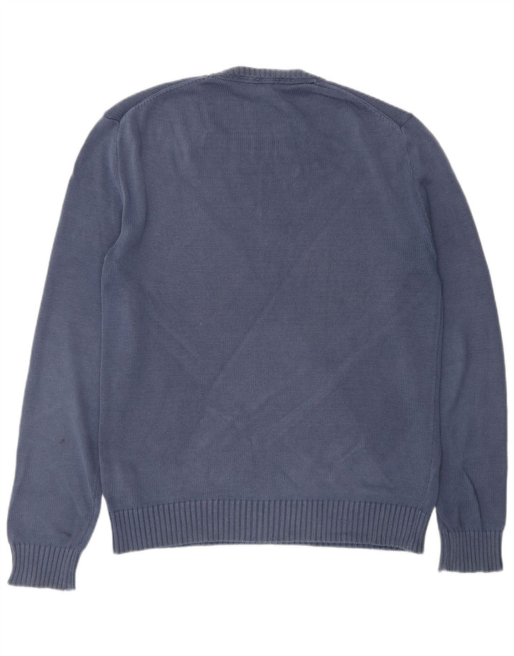HACKETT Męski sweter z okrągłym dekoltem, średni granatowy, bawełniany