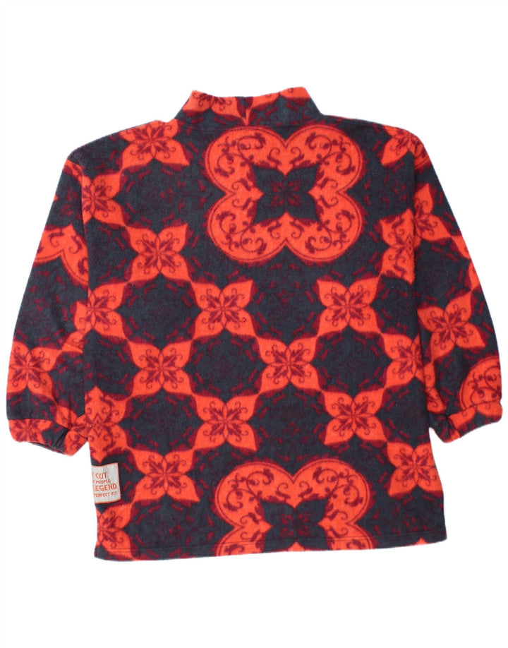 S.Oliver Mens Fleece Jumper XL Navy Blue Floral Polyester