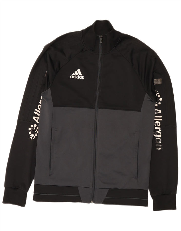 Adidas Herren-Trainingsanzug mit grafischem Oberteil, Größe S, Schwarz, Farbblock-Polyester