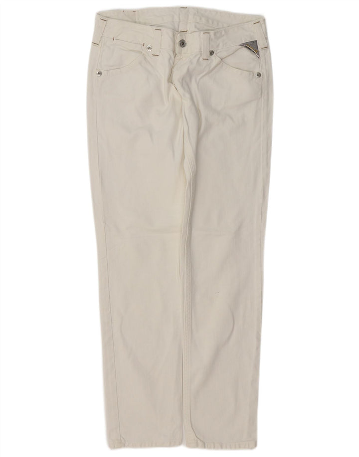 REPLAY Womens Straight Jeans W29 L30  White Cotton