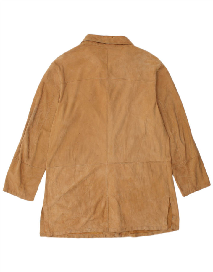 GIMO'S Damen Wildlederjacke UK 12 Medium Beige