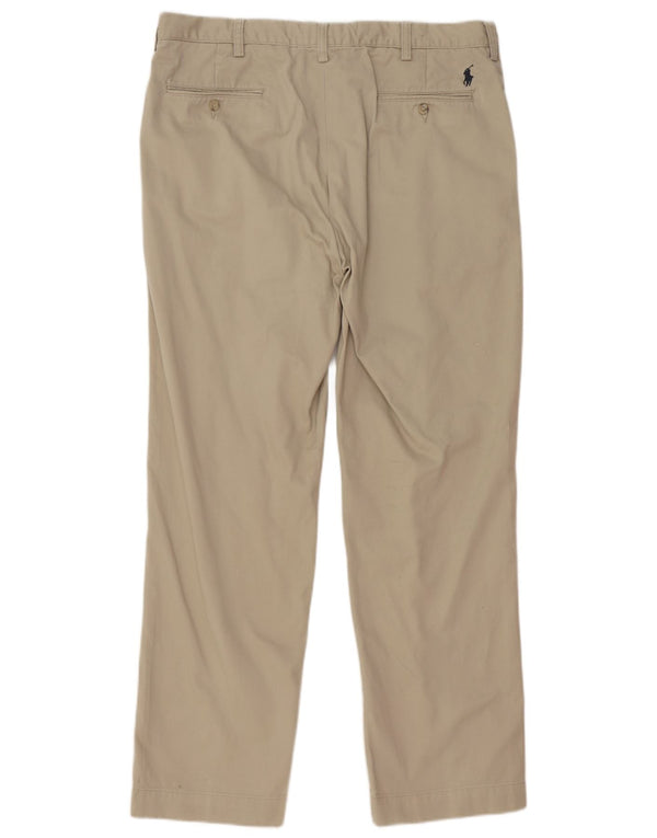 Polo Ralph Lauren Pantalones chinos rectos para hombre W36 L32 Algodón beige