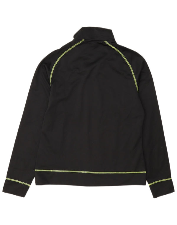 Asics Damen-Trainingsanzug-Top-Jacke UK 12 Mittelschwarzes Polyester