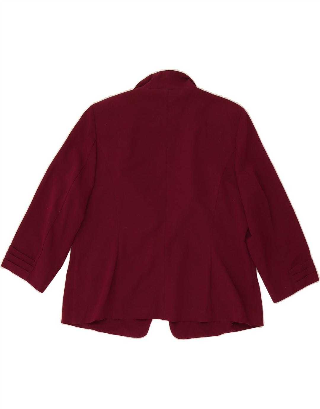 MARKS & SPENCER Womens 3/4 Sleeve Blazer Jacket UK 16 Large  Burgundy Vintage Marks & Spencer and Second-Hand Marks & Spencer from Messina Hembry 