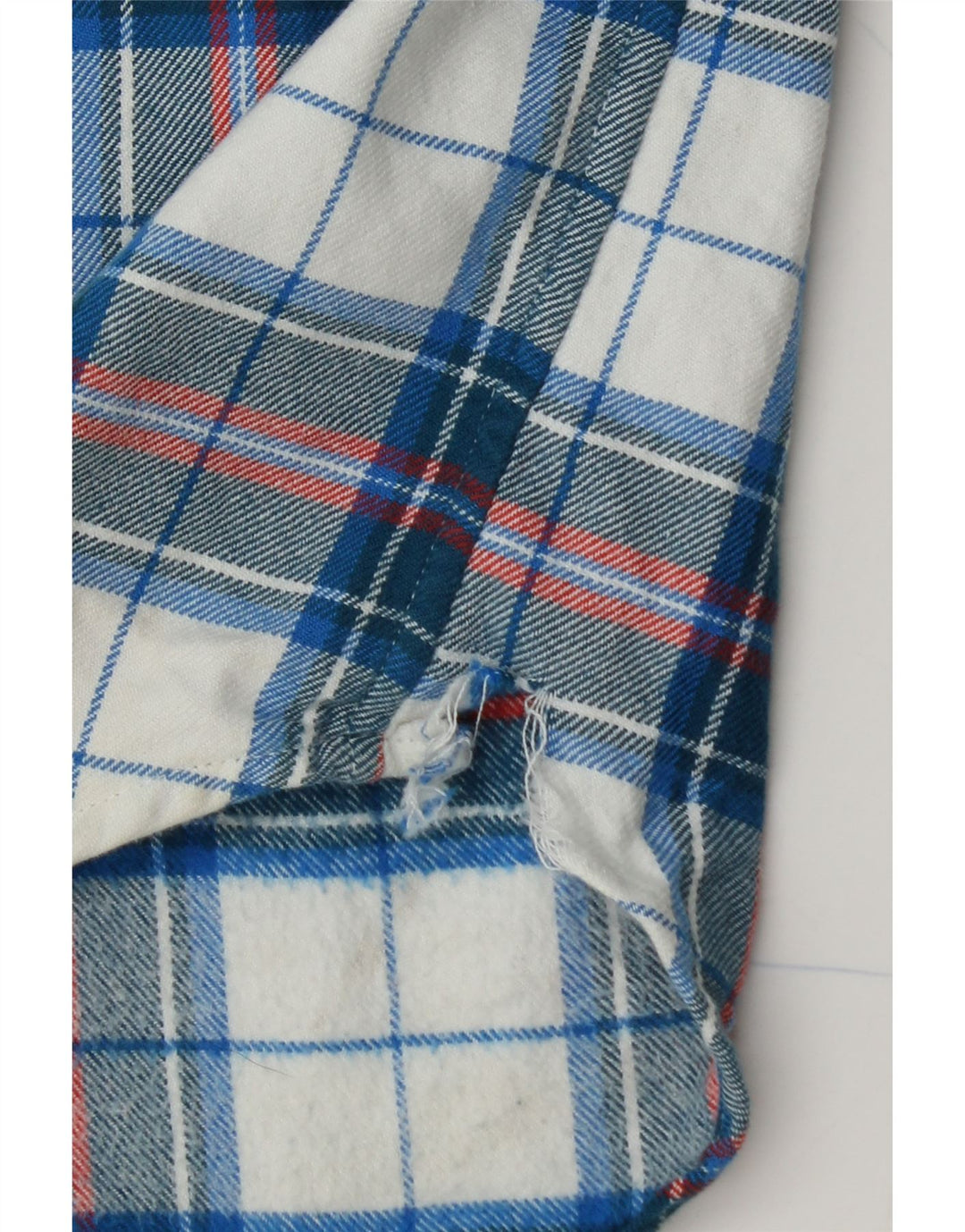 BONOBOS Herre Standard Fit Flanellskjorte Medium Blå Ternet Bomuld