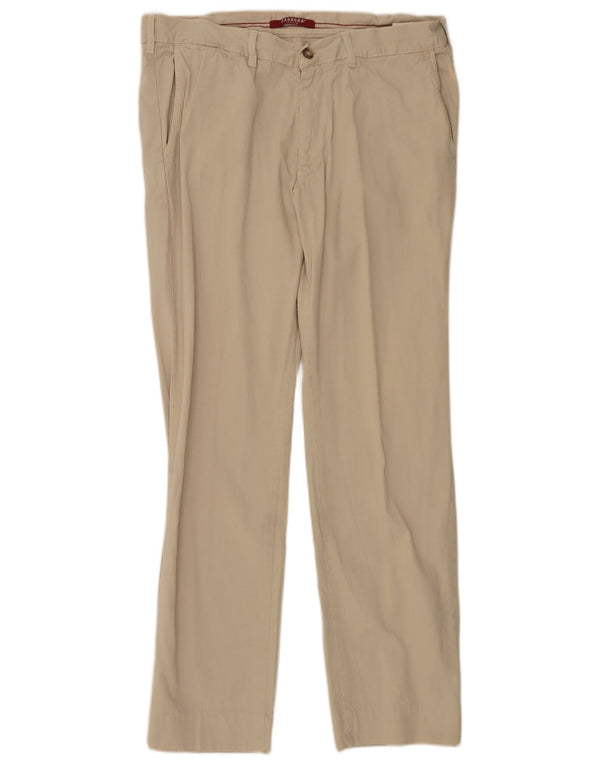 Carrera Mens 624 Pantalón chino recto W38 L31 Algodón beige
