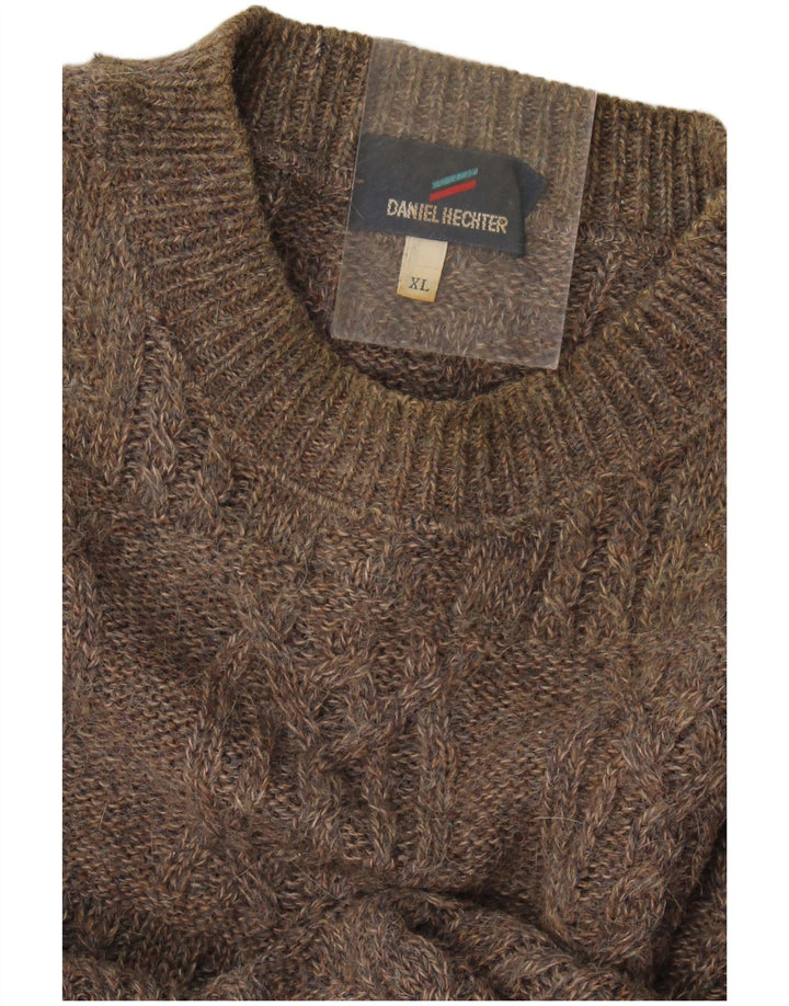 Daniel Hechter Pull col rond pour homme XL Marron