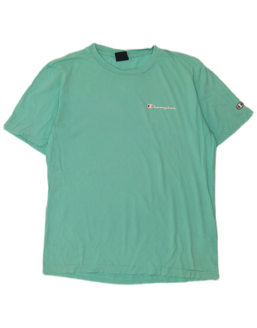 Champion Mens T-Shirt Top Medium Green Cotton
