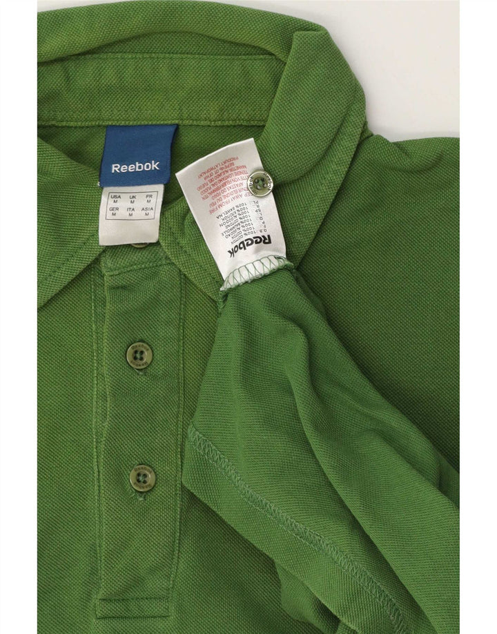 Reebok Polo Homme Vert Moyen Coton