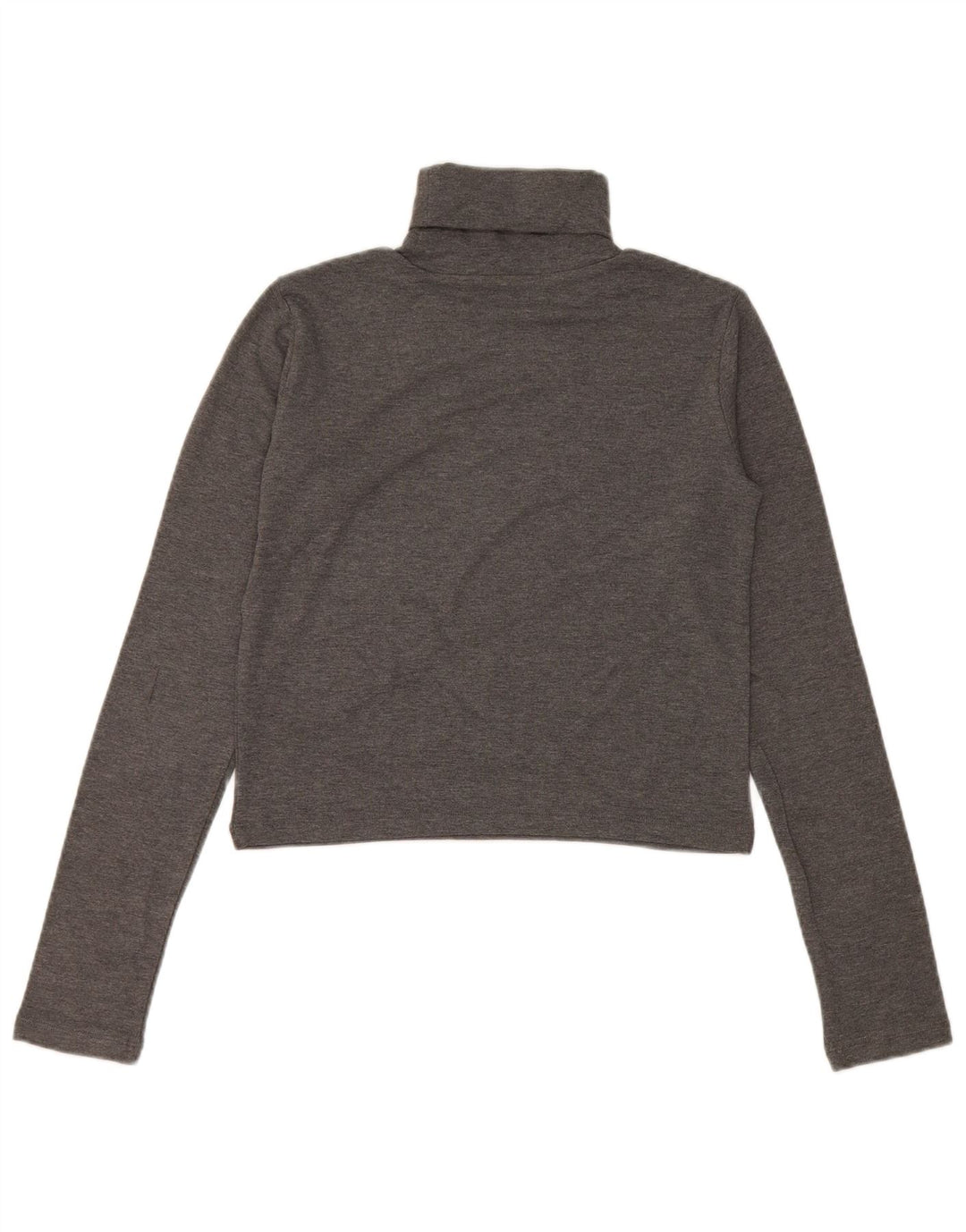 Zara Womens Crop Top Manches Longues UK 12 Gris Moyen