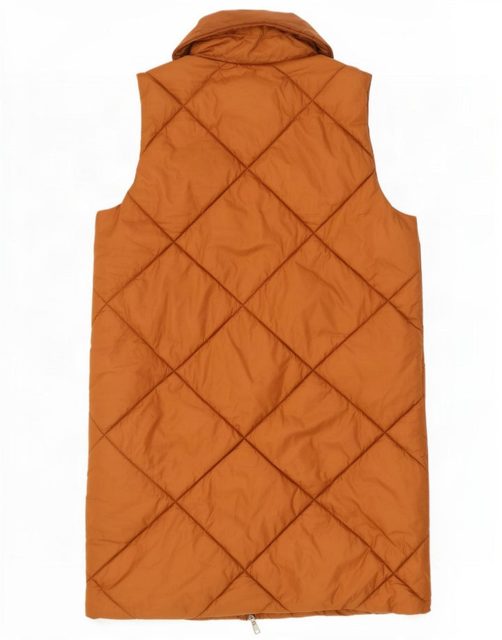 Esprit Chaleco acolchado largo para mujer UK 44 Poliéster marrón medio