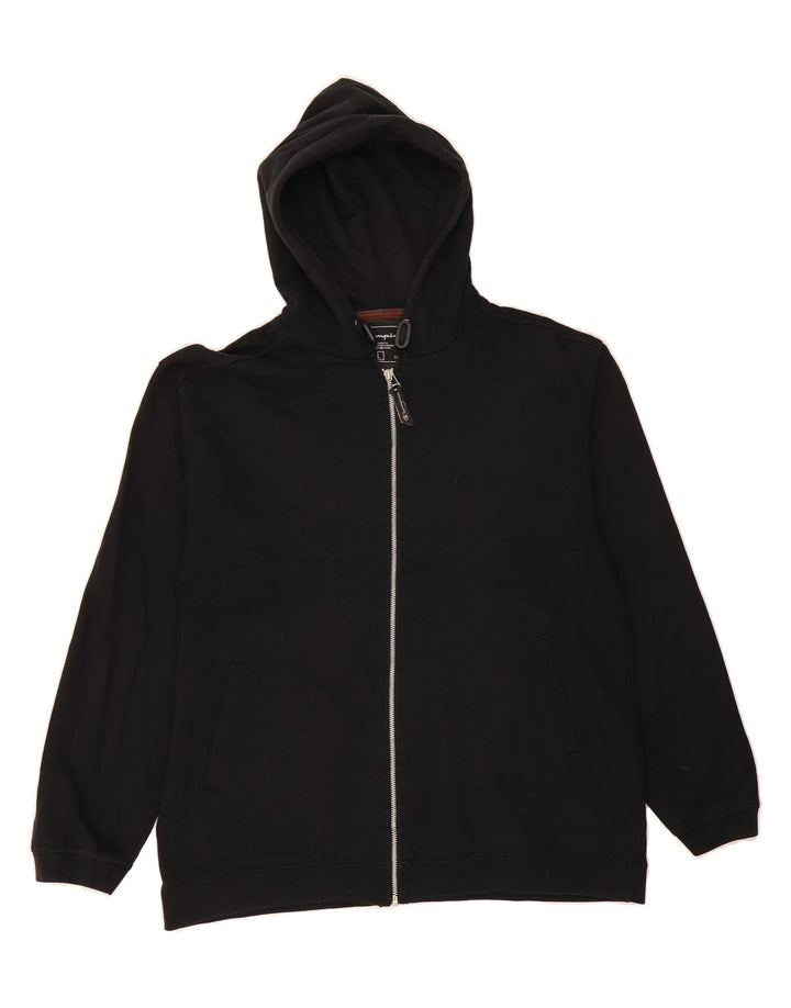 CHAMPION Mens Zip Hoodie Sweater Large Black Cotton Vintage Champion and Second-Hand Champion from Messina Hembry 