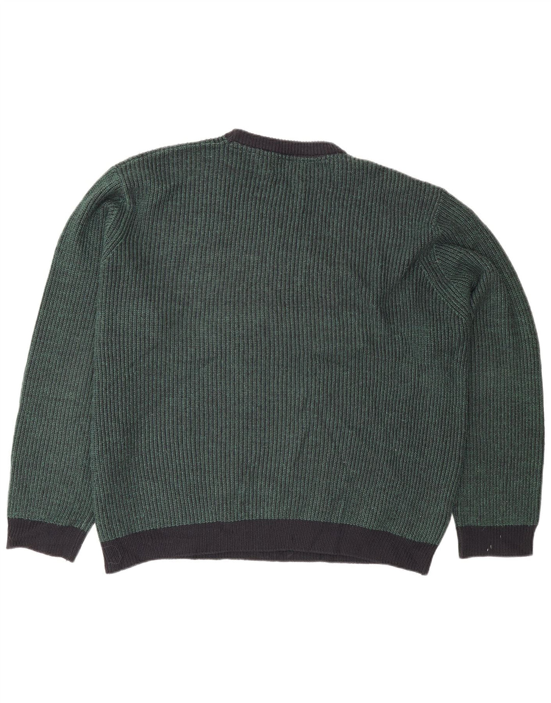 Marks & Spencer Mens Crew Neck Jumper Sweater 2XL Green Acrylic