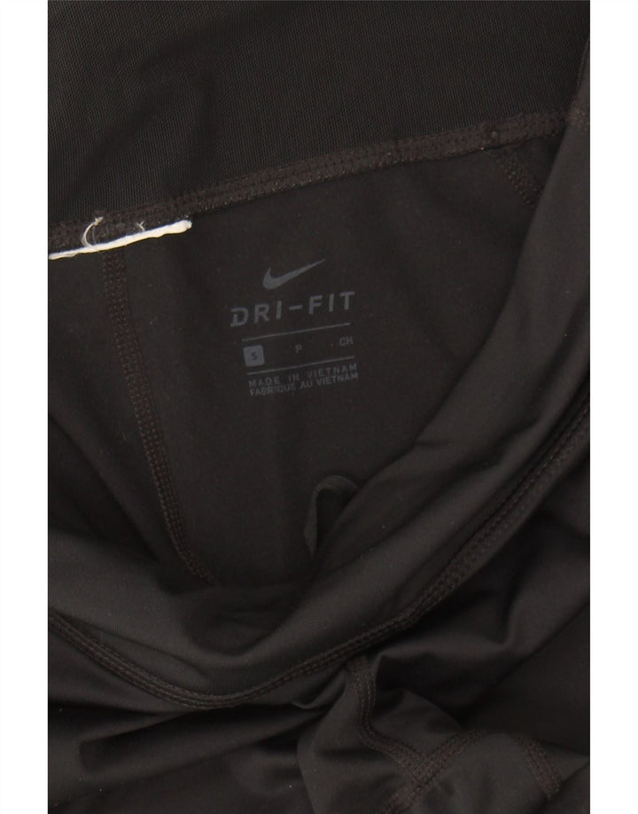 NIKE Womens Dri Fit Leggings UK 10 Small Black Polka Dot Vintage Nike and Second-Hand Nike from Messina Hembry 