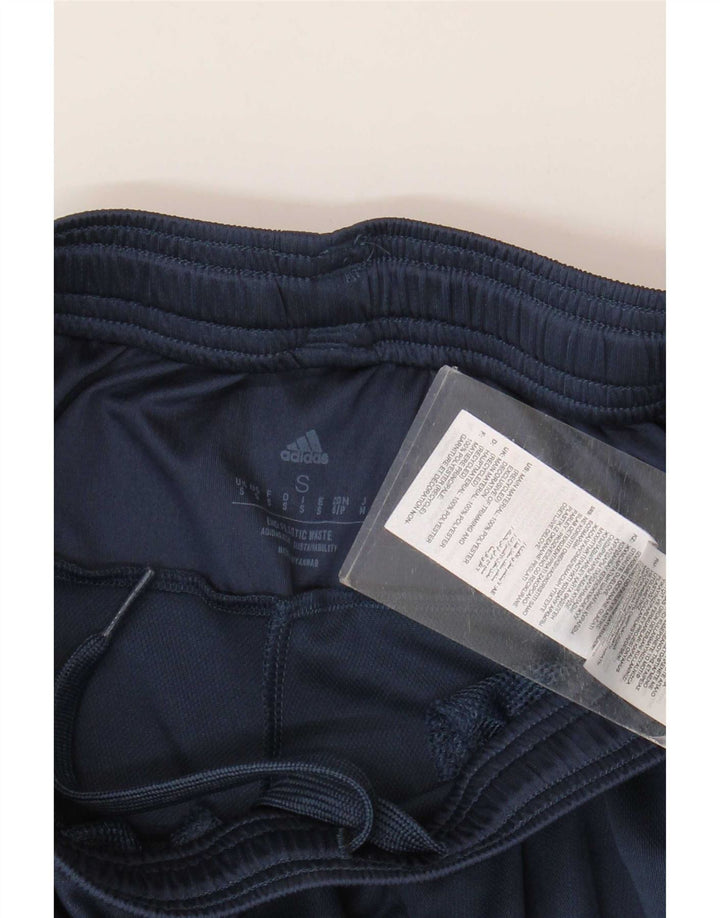 Shorts esportivos masculinos Adidas pequenos poliéster azul marinho