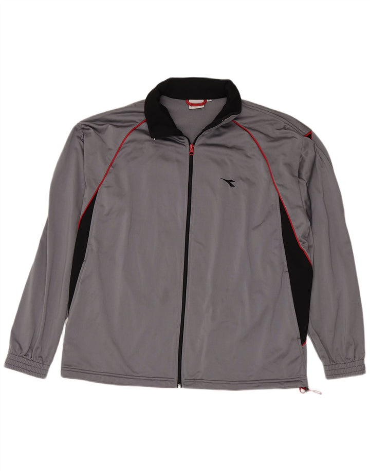 DIADORA Træningsdragt til mænd Topjakke XL Grå Colourblock Polyester