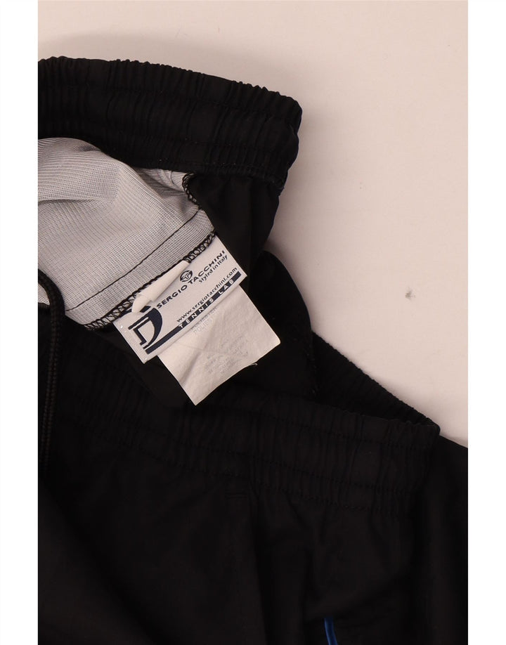 Sergio Tacchini Mens Sport Shorts Medium  Black Colourblock Polyester