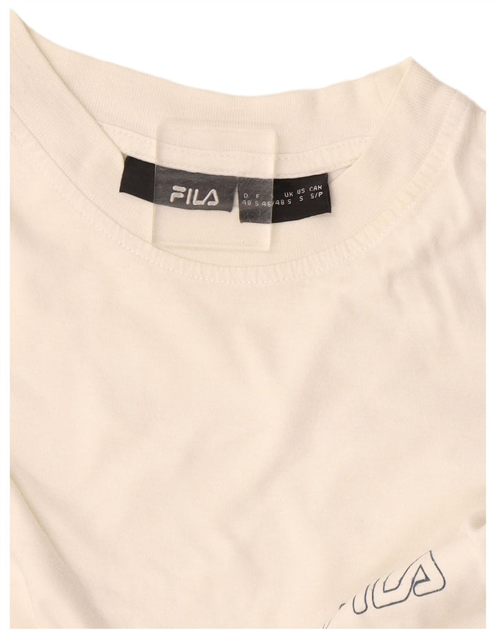 Fila Herre T-Shirt Top Small Off White