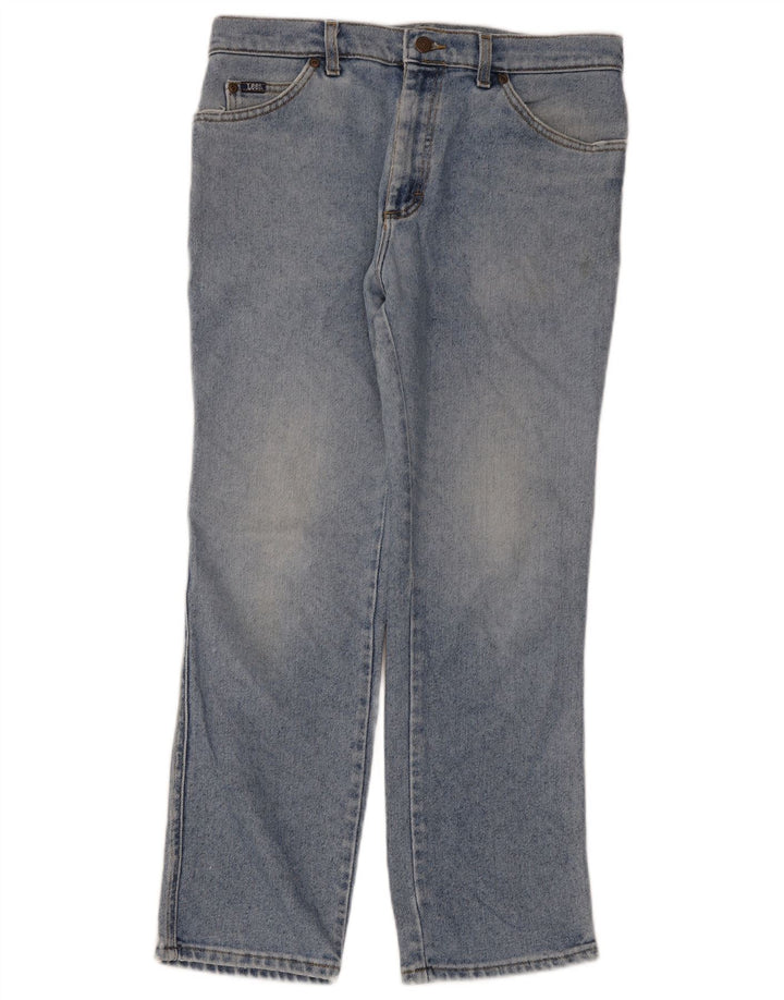 Lee Mens Straight Jeans W34 L30 Blue Cotton