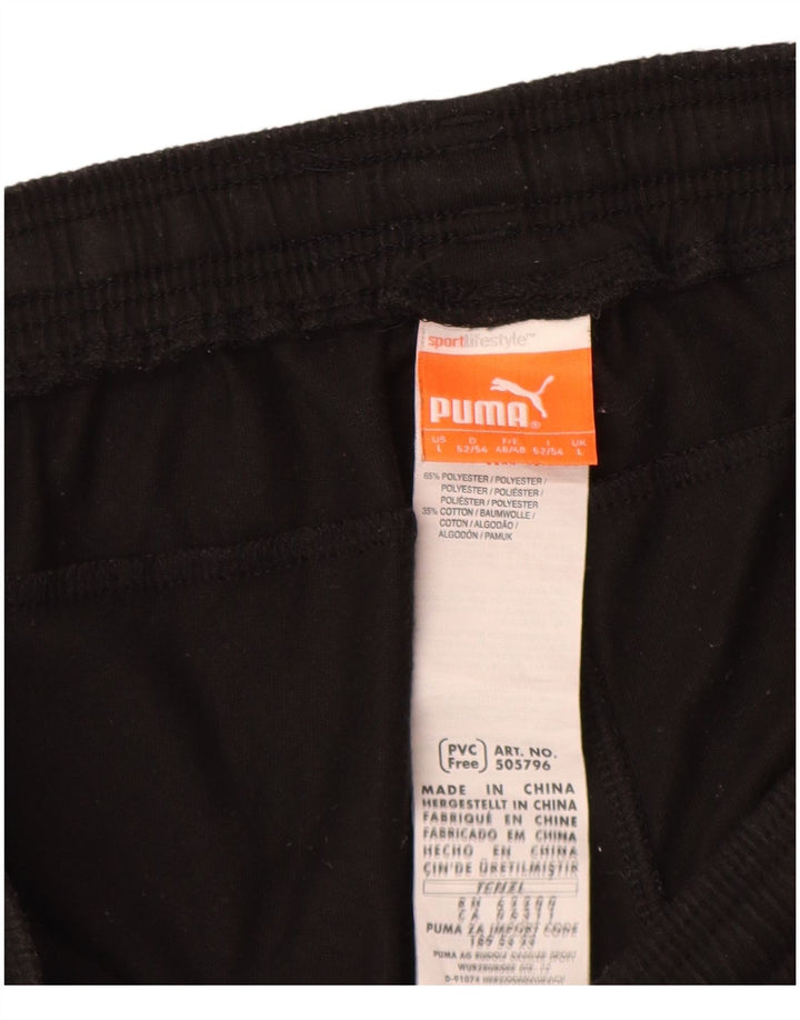 Puma Herren-Sportshorts, groß, schwarzes Farbblock-Polyester