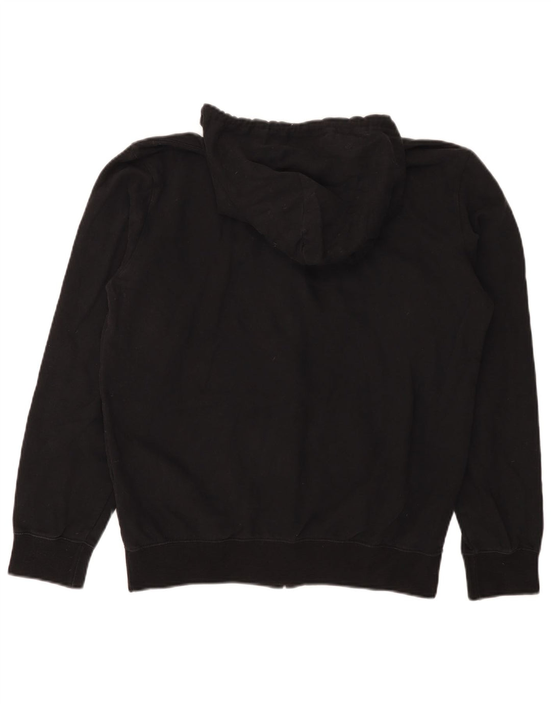 Champion Mens Graphic Zip Hoodie Sweater Medium Black Cotton
