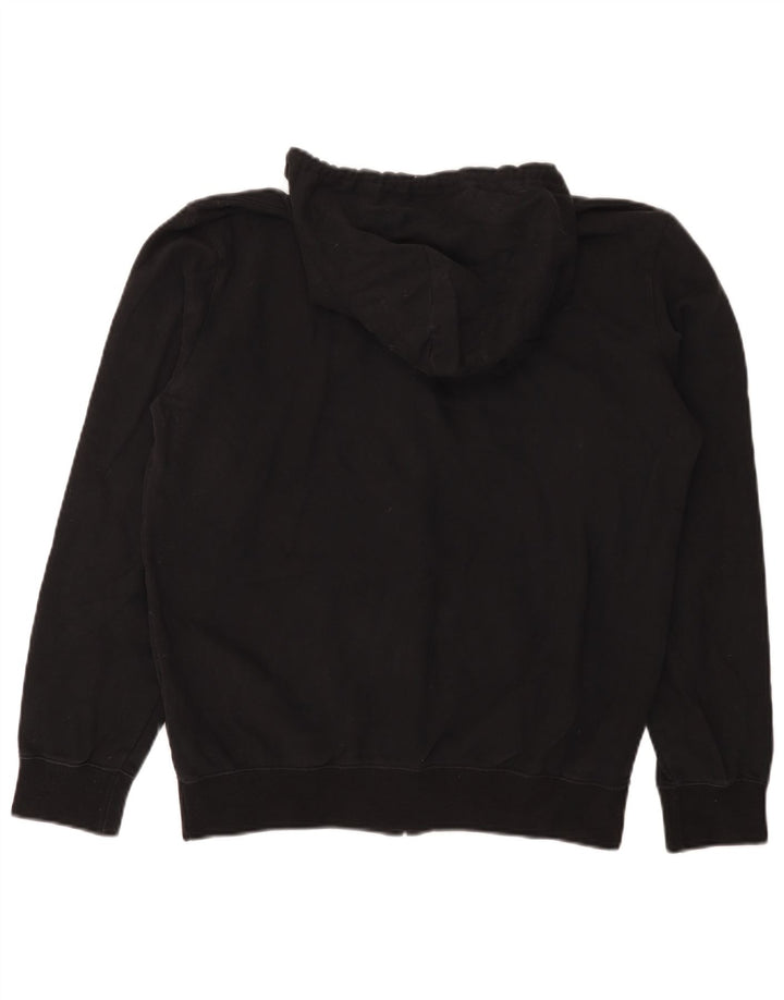 Champion Mens Graphic Zip Hoodie Sweater Medium Black Cotton