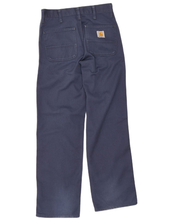 Pantaloni casual dritti da uomo Carhartt W27 L32 cotone blu navy