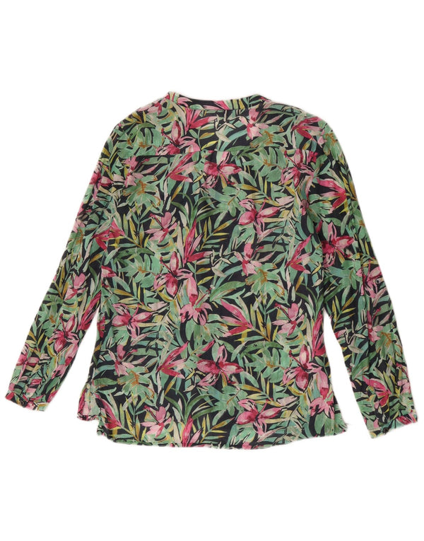 Laura Ashley Dame Skjorte Bluse UK 10 Small Multicolored Floral Bomuld