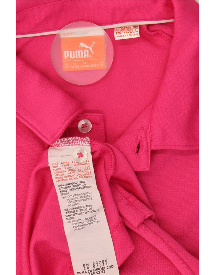 Męska koszulka polo Puma XL, różowa, poliestrowa