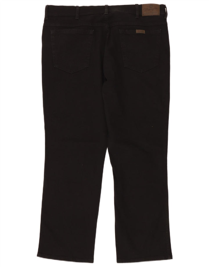 Wrangler Womens Regular Fit Straight Jeans W40 L30 Black Cotton