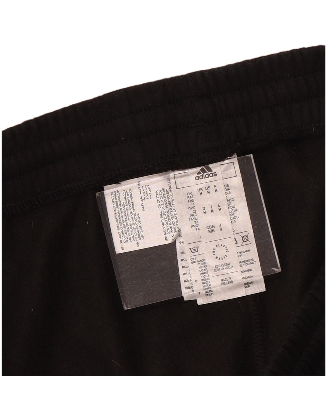 Adidas Mens Tracksuit Trousers Joggers Medium  Black Cotton