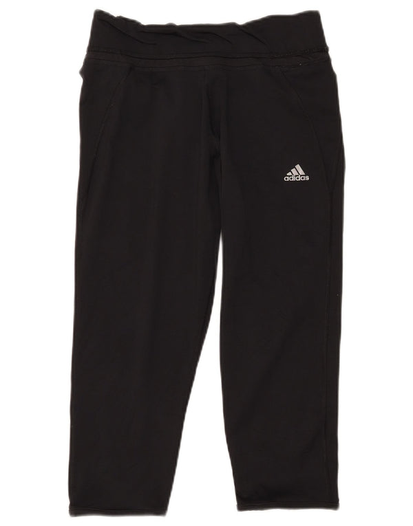 Adidas Womens Climalite Capri Leggings UK 12/14 Medium Black Polyester