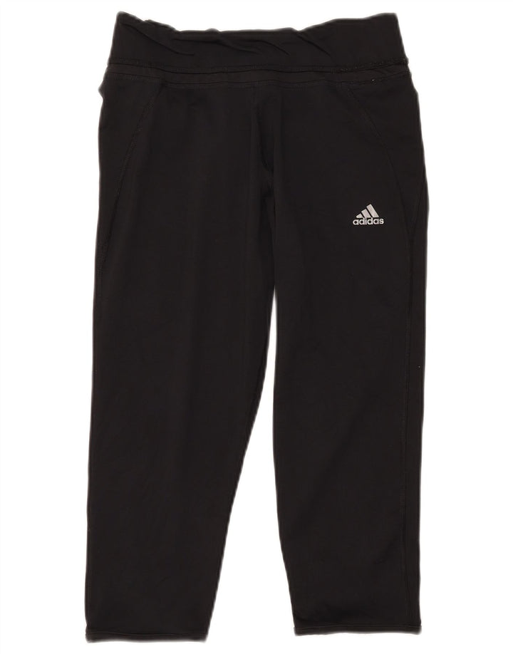 Adidas Dame Climalite Capri Leggings UK 12/14 Medium Black Polyester