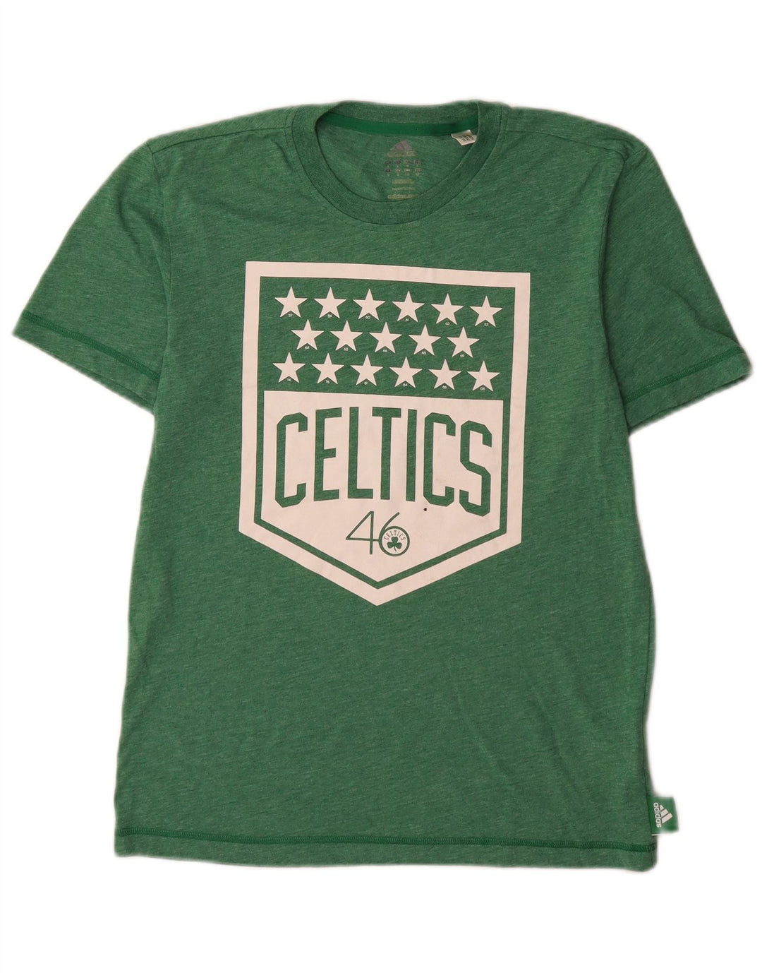 Adidas Mens Boston Celtics Graphic T-Shirt Top Small Green Polyester