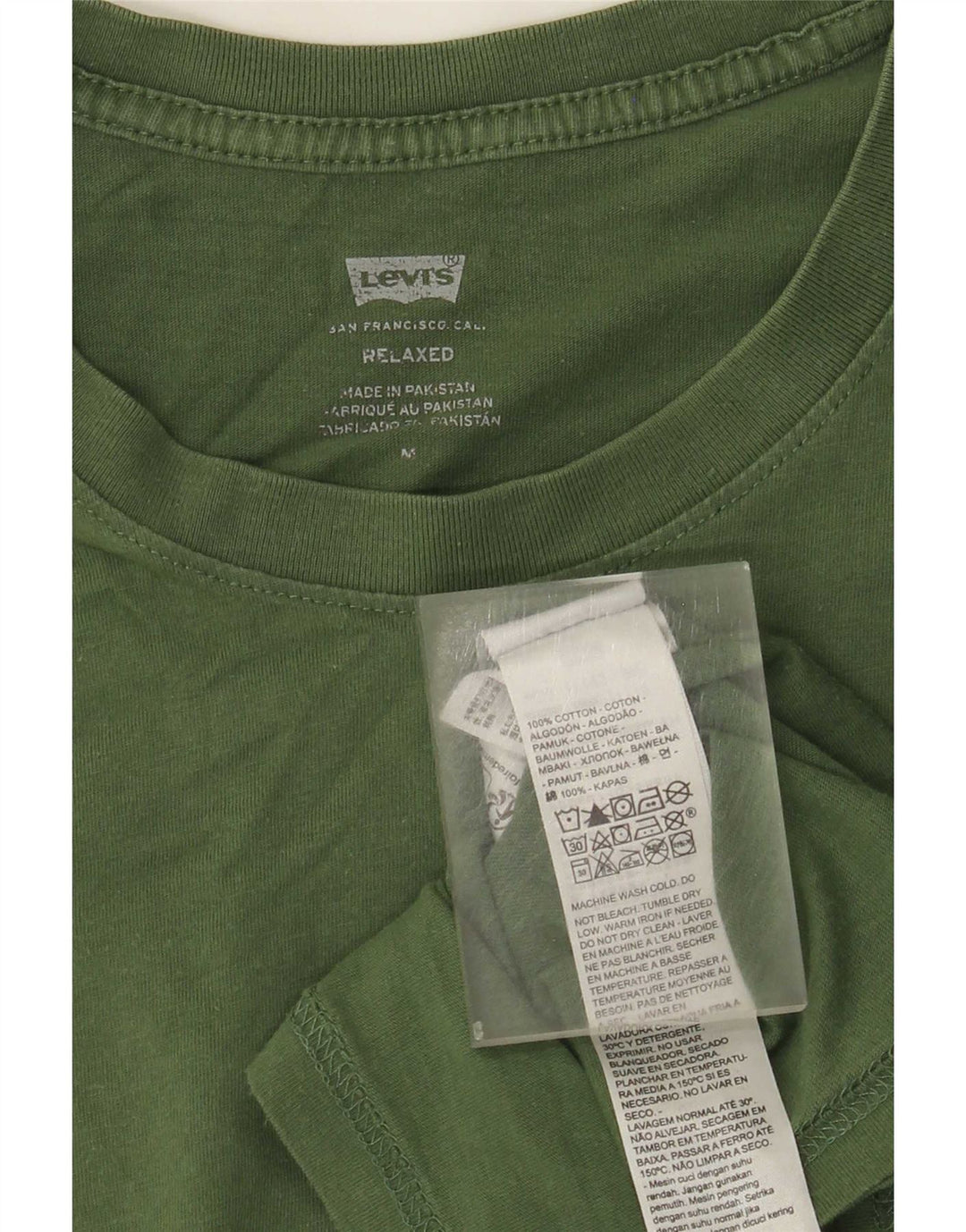 Levi's Herre afslappet T-shirt top mellemgrøn bomuld