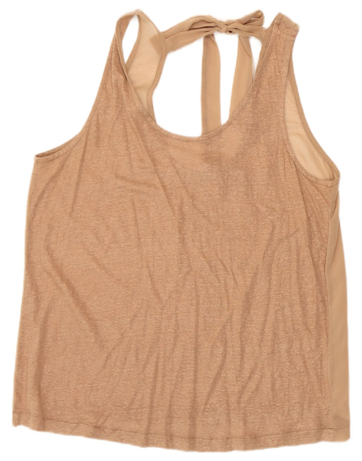 Canotta da donna Benetton UK 12 Lino beige medio