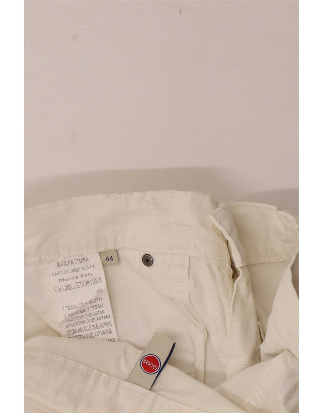 Jeans slim da donna Colmar IT 44 medio W30 L30 cotone bianco