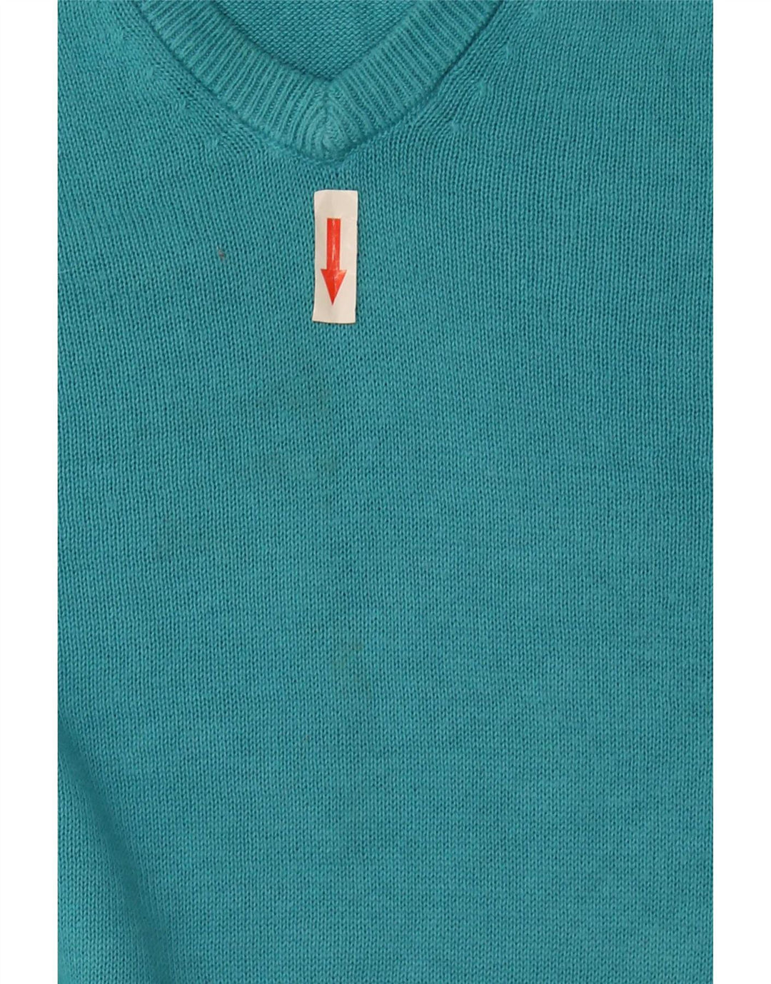 Marks & Spencer Mens V-Neck Jumper Sweater 2XL Turquoise Cotton
