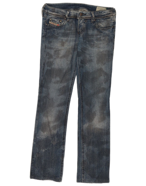 Женские узкие джинсы Diesel Lowky W27 L30, синий камуфляжный хлопок
